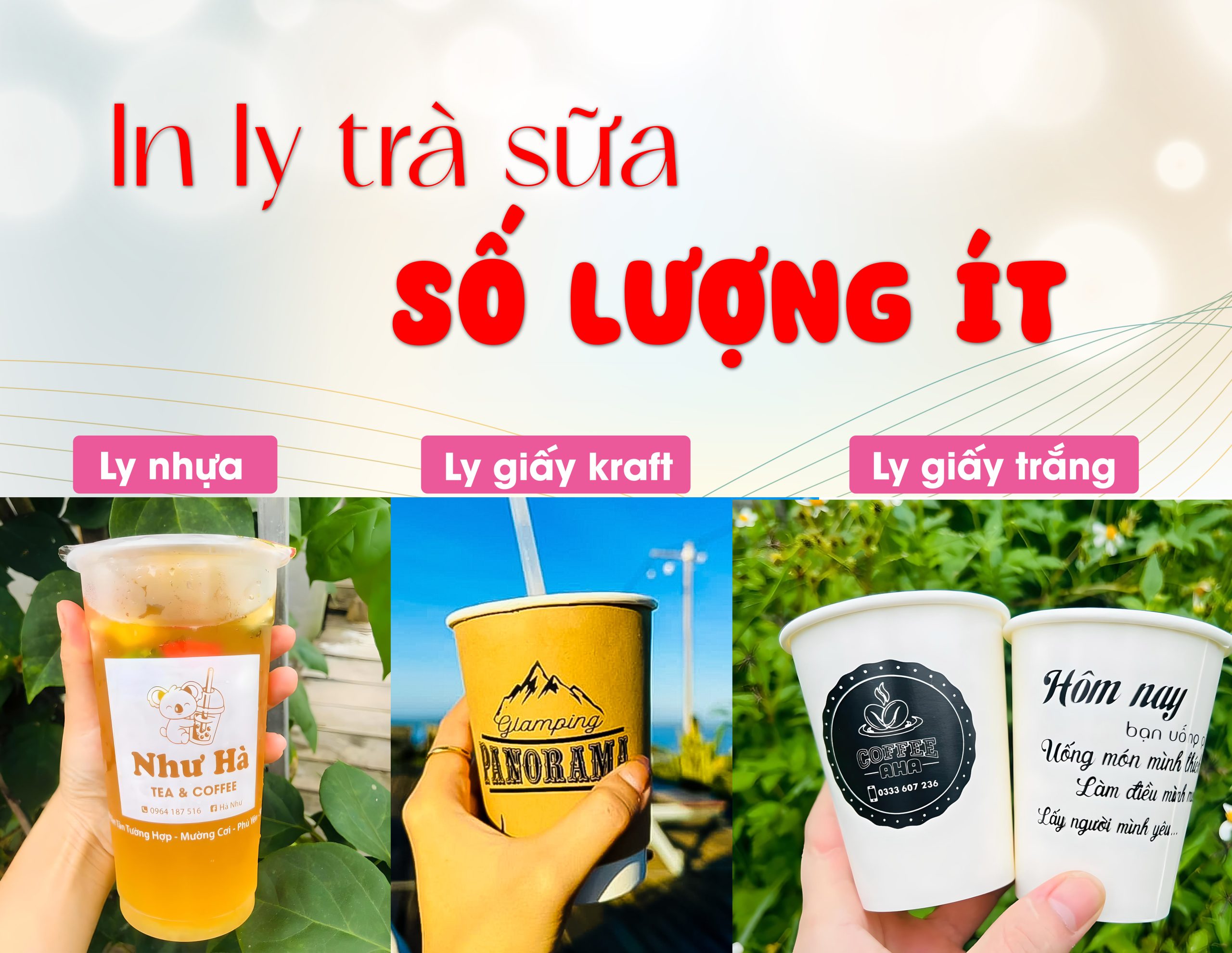 In ly nhựa trà sữa số lượng ít